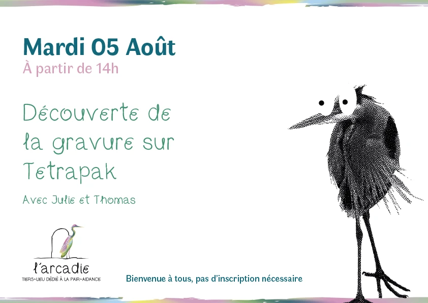 Visuel représentant un héron et des informations concernant la permanence du 05 août 2025