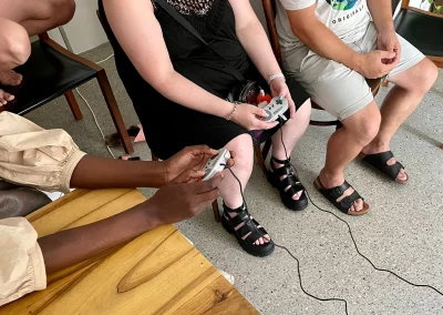 Participants à l'atelier Retro Gaming