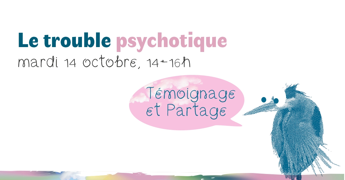 Visuel avec un héron pour le groupe Témoignage et Partage