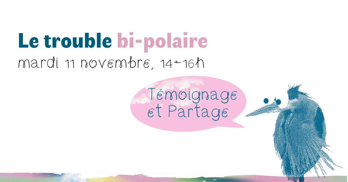 Visuel avec un héron pour le groupe Témoignage et partage