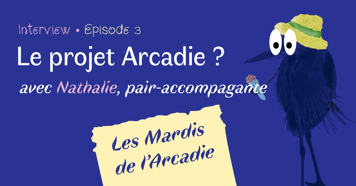 Héron avec des yeux BD qui tient un micro