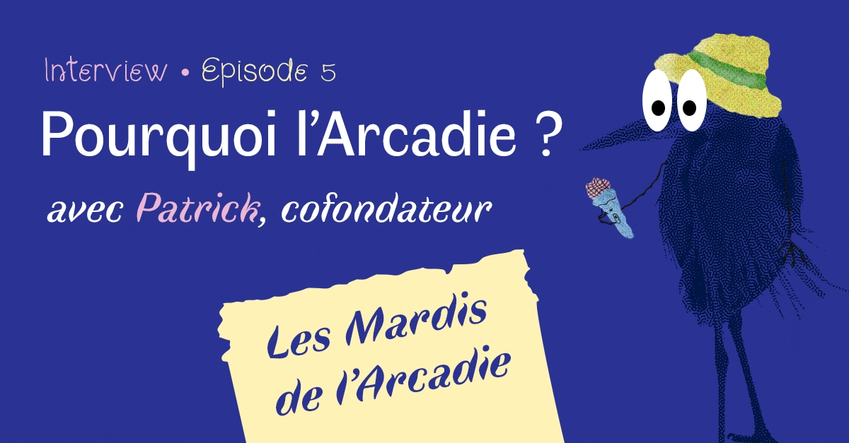 Héron avec des yeux BD qui tient un micro